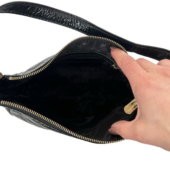 Michael Kors Black Patent Leather Shoulder Bag - Picture 6 of 8